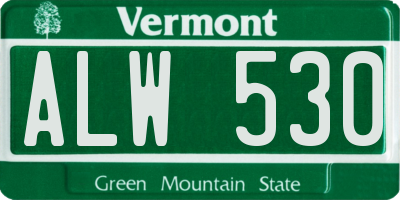 VT license plate ALW530
