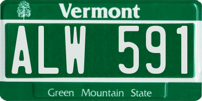 VT license plate ALW591