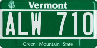 VT license plate ALW710