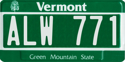VT license plate ALW771