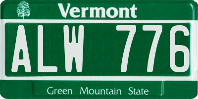 VT license plate ALW776