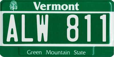 VT license plate ALW811