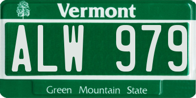 VT license plate ALW979