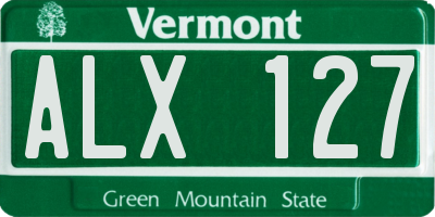 VT license plate ALX127