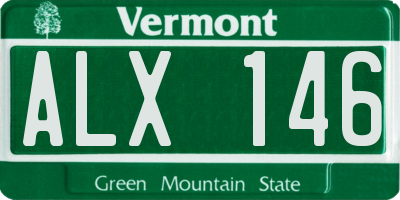 VT license plate ALX146