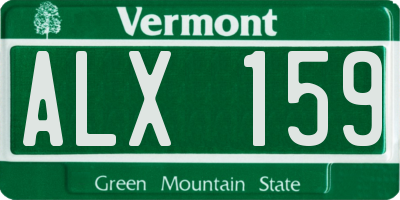 VT license plate ALX159