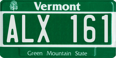 VT license plate ALX161