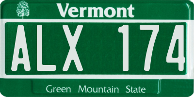 VT license plate ALX174
