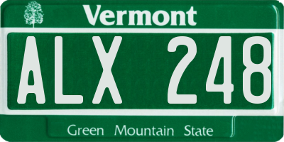 VT license plate ALX248