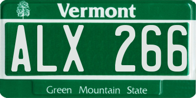 VT license plate ALX266
