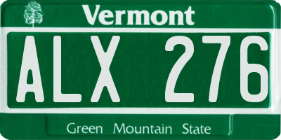 VT license plate ALX276