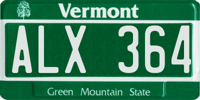 VT license plate ALX364