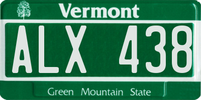 VT license plate ALX438