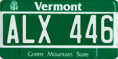 VT license plate ALX446
