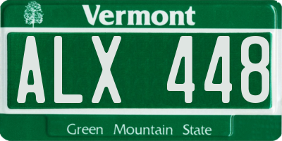 VT license plate ALX448
