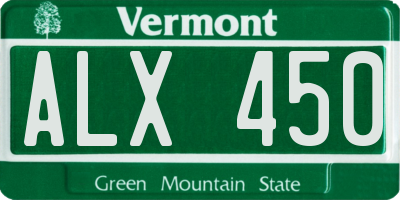 VT license plate ALX450
