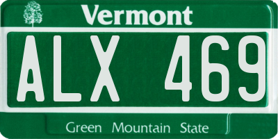 VT license plate ALX469