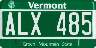 VT license plate ALX485