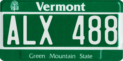 VT license plate ALX488