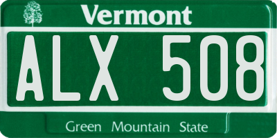 VT license plate ALX508