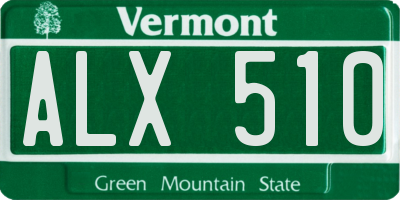 VT license plate ALX510