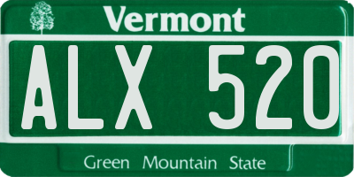 VT license plate ALX520