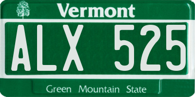 VT license plate ALX525