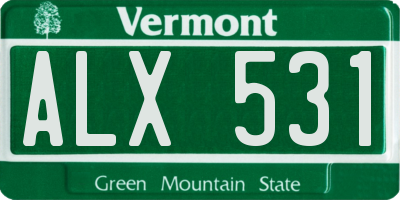 VT license plate ALX531