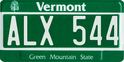 VT license plate ALX544