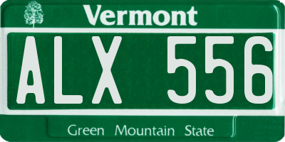 VT license plate ALX556