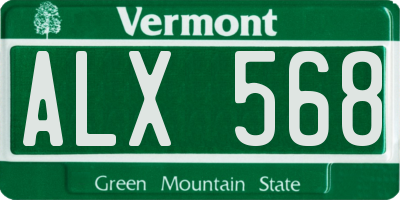 VT license plate ALX568