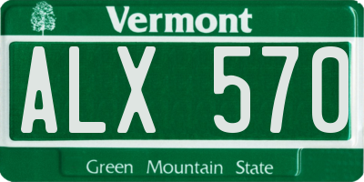 VT license plate ALX570