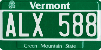 VT license plate ALX588