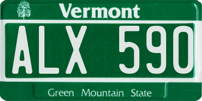 VT license plate ALX590