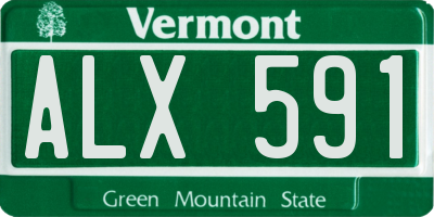 VT license plate ALX591