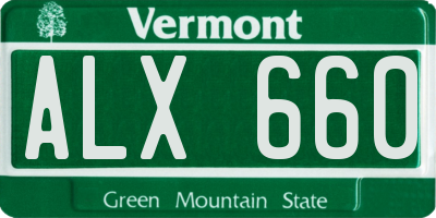 VT license plate ALX660