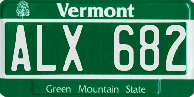 VT license plate ALX682