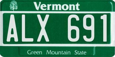 VT license plate ALX691