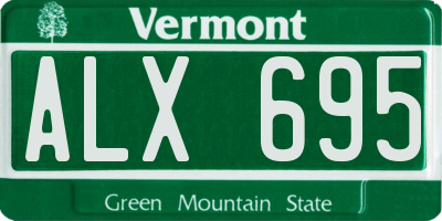 VT license plate ALX695