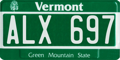 VT license plate ALX697