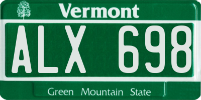 VT license plate ALX698