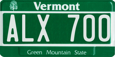 VT license plate ALX700
