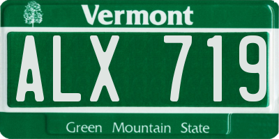 VT license plate ALX719