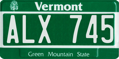 VT license plate ALX745