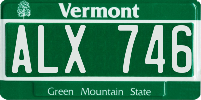 VT license plate ALX746
