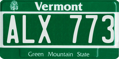 VT license plate ALX773