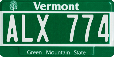 VT license plate ALX774