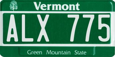 VT license plate ALX775