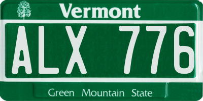 VT license plate ALX776