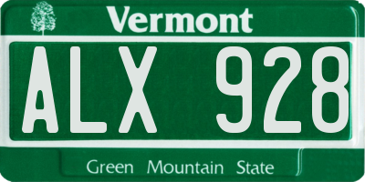 VT license plate ALX928